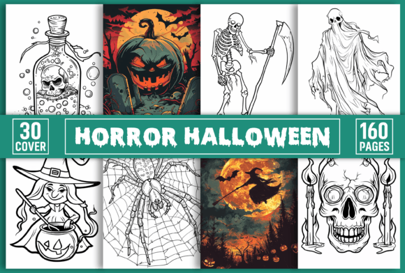 Download 160 Horror Halloween Coloring Pages - Halloween Collection