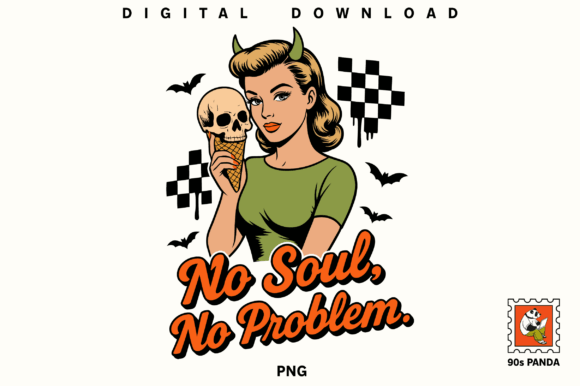 Download Halloween Pin-up Girl Ice Cream PNG - Halloween Collection