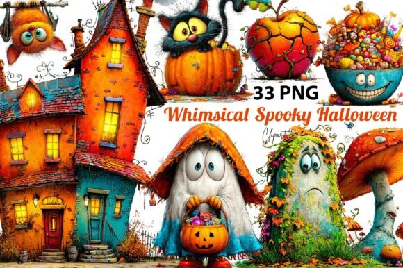 Download Whimsical Spooky Halloween Clipart - Halloween Collection