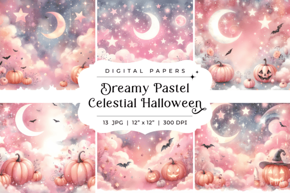 Download Dreamy Pastel Celestial Halloween Backgr - Halloween Collection