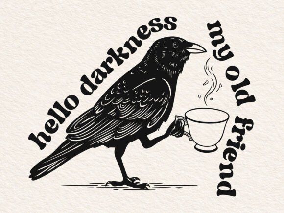 Download Raven Crow Coffee Svg, Halloween Svg - Halloween Collection