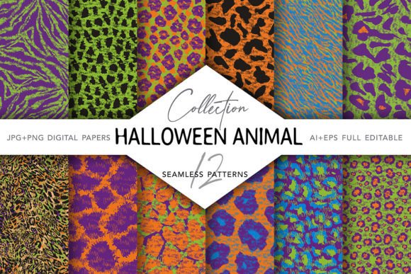 Download Halloween Animalistic Seamless - Halloween Collection