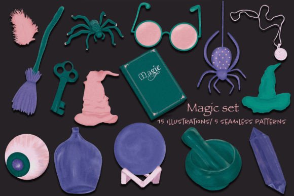 Download Magic Illustrations &amp; Patterns Halloween - Halloween Collection
