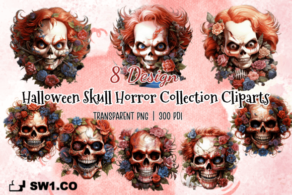 Download Halloween Skull Horror Scary Clipart - Halloween Collection