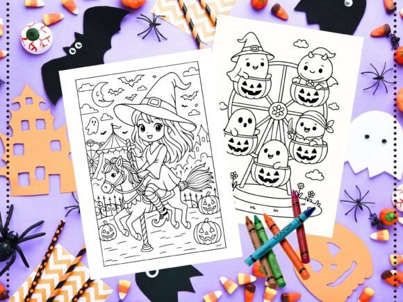 Download Cute Halloween Carnival Coloring Pages - Halloween Collection