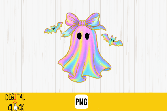 Download Coquette Halloween Iridescent Ghost PNG - Halloween Collection