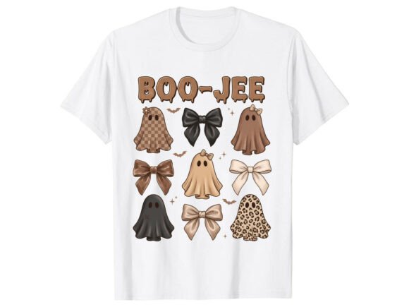 Download Boo Jee Ghost Bow Halloween T-Shirt - Halloween Collection