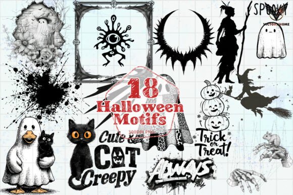 Download Eerie Halloween Motifs PNG - Halloween Collection