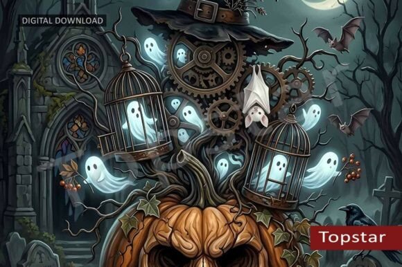 Download Gothic Halloween Decor Creepy Wall Art - Halloween Collection