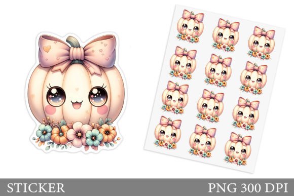 Download Cute Pumpkin Sticker. Halloween Sticker - Halloween Collection