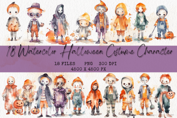 Download Watercolor Halloween Costume Character - Halloween Collection