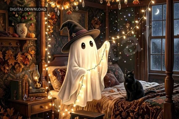 Download Cozy Bedroom Halloween Christmas Lights - Halloween Collection