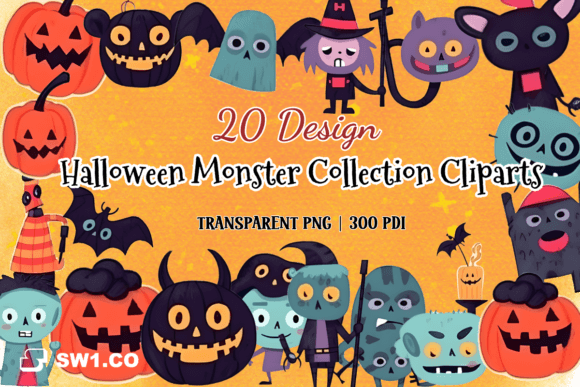 Download Halloween Collection Cute Clipart PNG - Halloween Collection