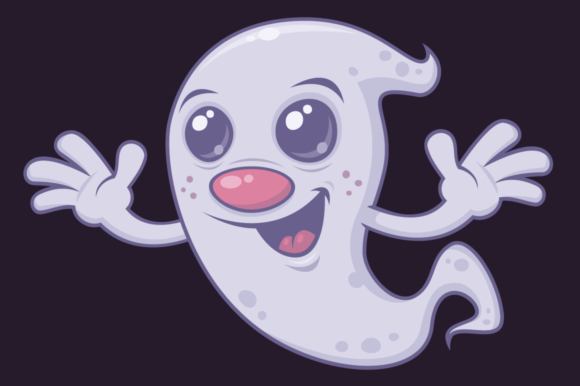 Download Cute Retro Ghost Cartoon - Cute Collection