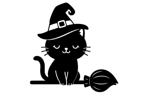 Download Halloween Witch Black Cat SVG - Halloween Collection