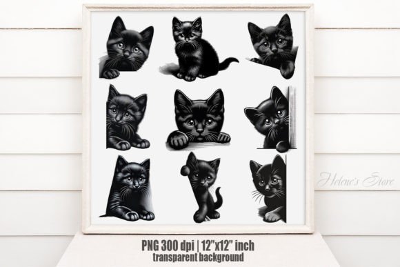 Download Halloween Black Cat Pattern Designs PNG - Halloween Collection
