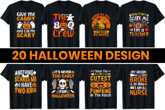 Download Halloween T-Shirt Design Bundle - Halloween Collection
