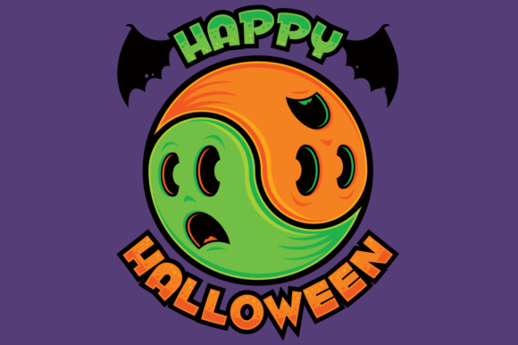 Download Happy Halloween Ghost Yin-Yang - Halloween Collection