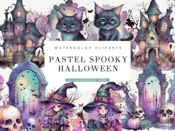 Download Pastel Spooky Halloween Clipart - Halloween Collection