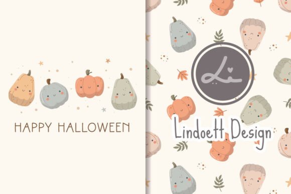 Download Seamless Pattern with Cute Pumpkins - Cute Collection