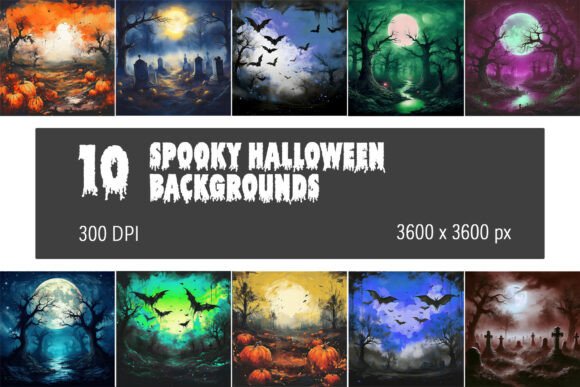 Download Spooky Halloween Backgrounds Bundle - Halloween Collection