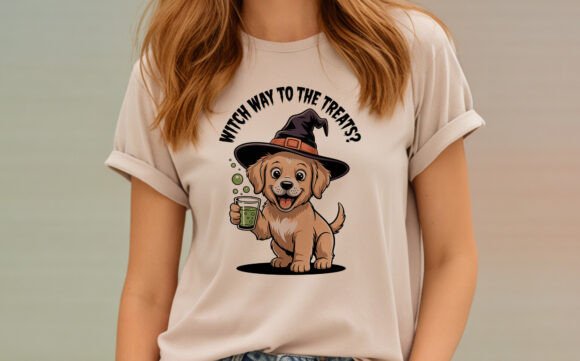 Download Cute Halloween Puppy Witch Treats Shirt - Halloween Collection