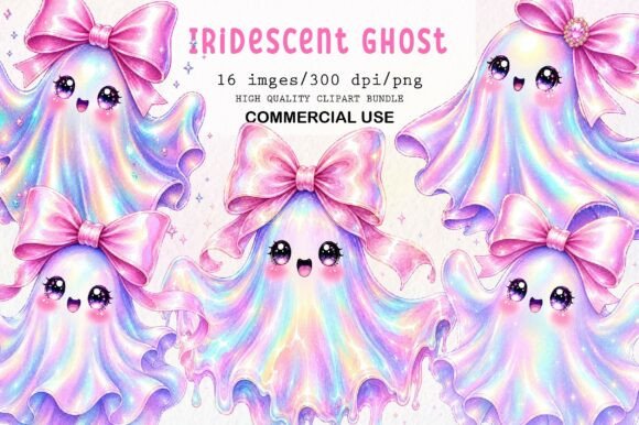 Download Cute Iridescent Ghost Clipart - Cute Collection
