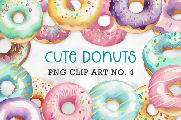 Download Cute Donut Clip Art Set 4 - Cute Collection