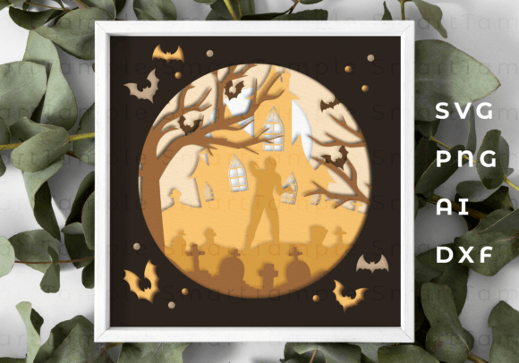 Download Zombie Shadow Box Svg, Halloween Cricut - Halloween Collection