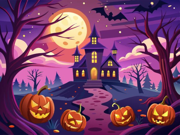 Download 2 Halloween Background with Pumpkin - Halloween Collection