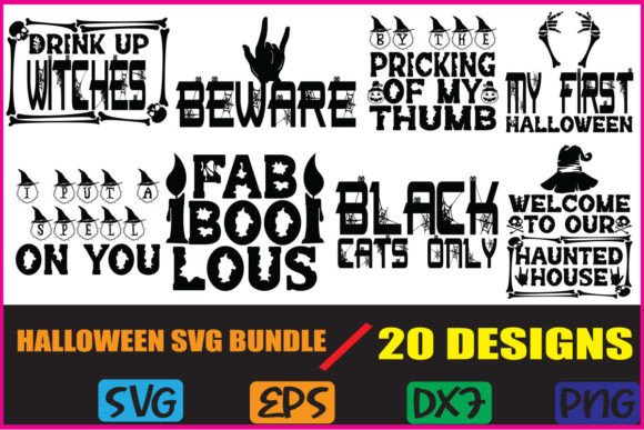 Download 20 Halloween Svg Designs Bundle - Halloween Collection