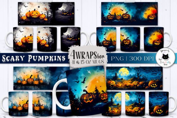 Download Halloween Mug PNG | Spooky Pumpkin Wraps - Halloween Collection