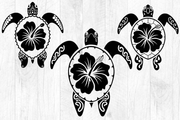 Download Tribal Sea Turtle SVG, Hibiscus SVG File - Svg file Collection