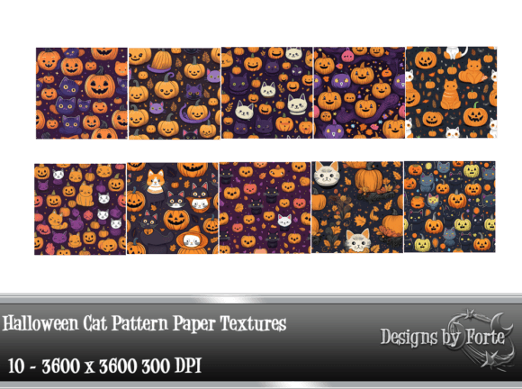 Download Halloween Cat Pattern Textures - Halloween Collection