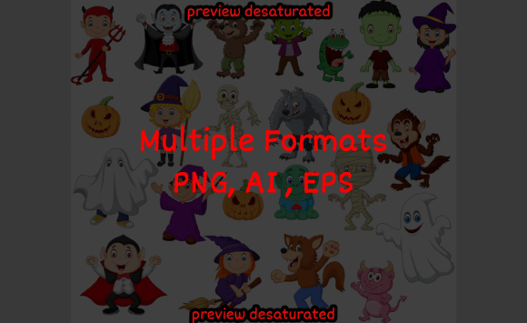 Download Cartoon Children with Halloween Costume - Halloween Collection