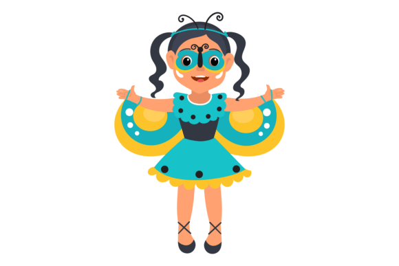 Download Little Girl in Butterfly Dress. Cute Ins - Cute Collection