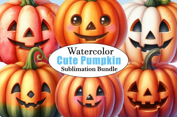 Download Watercolor Halloween Cute Pumpkin PNG - Halloween Collection