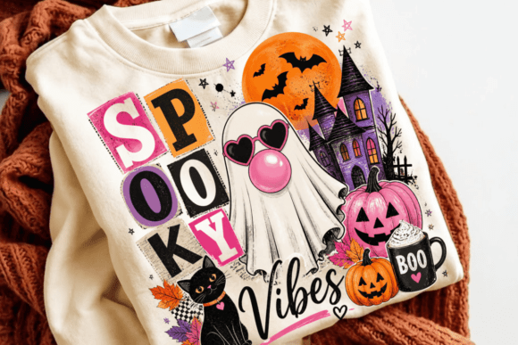 Download Spooky Vibes PNG, Ghost Halloween Shirt - Halloween Collection