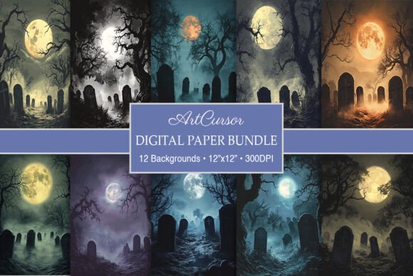 Download Spooky Halloween Graveyard Backgrounds - Halloween Collection