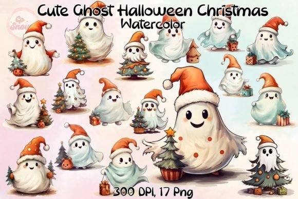 Download Cute Ghost Halloween Christmas Clipart - Halloween Collection