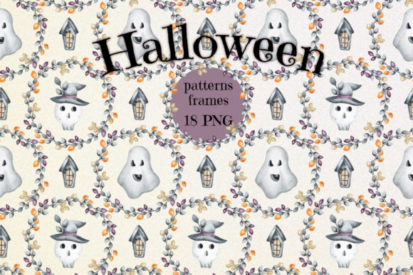 Download Halloween Patterns and Frames - Halloween Collection