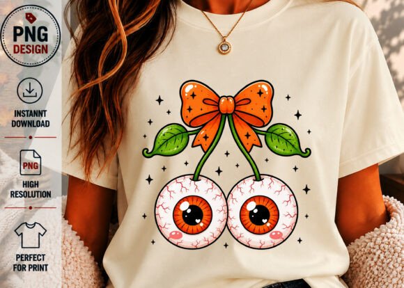 Download Spooky Cute Eyeball Cherry PNG Halloween - Halloween Collection