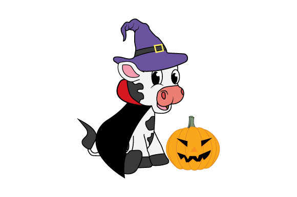 Download Cute Cow with Halloween Costume - Halloween Collection