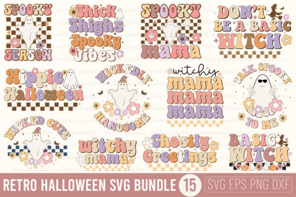Download Retro Halloween Quotes SVG Bundle. - Halloween Collection