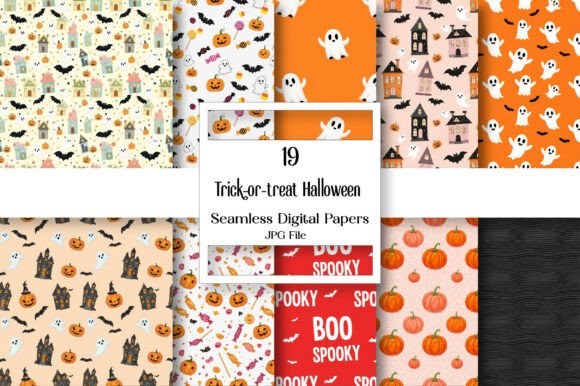 Download Trick-or-treat Halloween Patterns - Halloween Collection