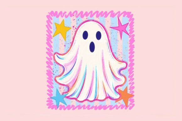 Download Cute Rainbow Ghost Clipart Illustration - Cute Collection