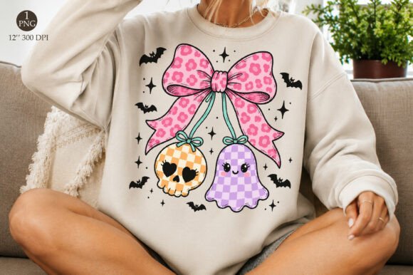Download Halloween Ghost &amp; Skull with Bow Png - Halloween Collection