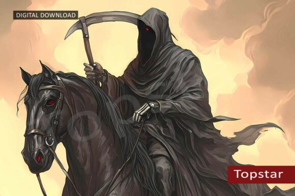 Download Creepy Scary Halloween Decor Grim Reaper - Halloween Collection
