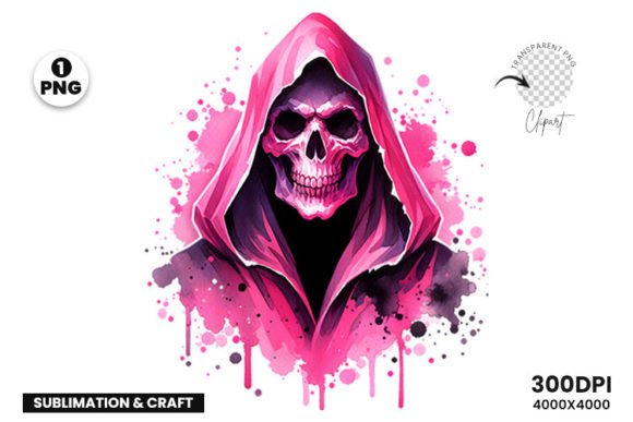 Download Halloween Pink Ghost Skull Clipart PNG - Halloween Collection