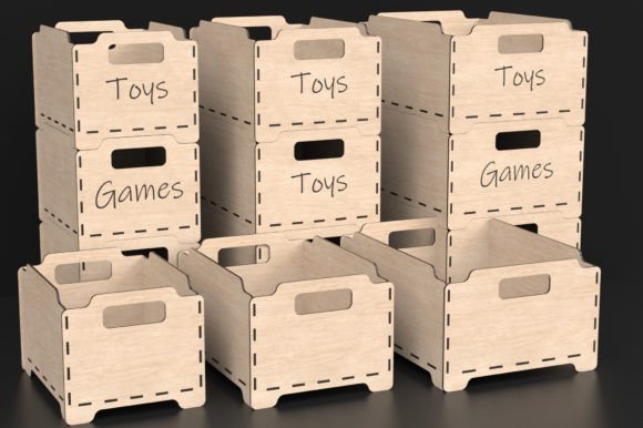 Download Laser Cut Stackable Storage Box Svg File - Svg file Collection